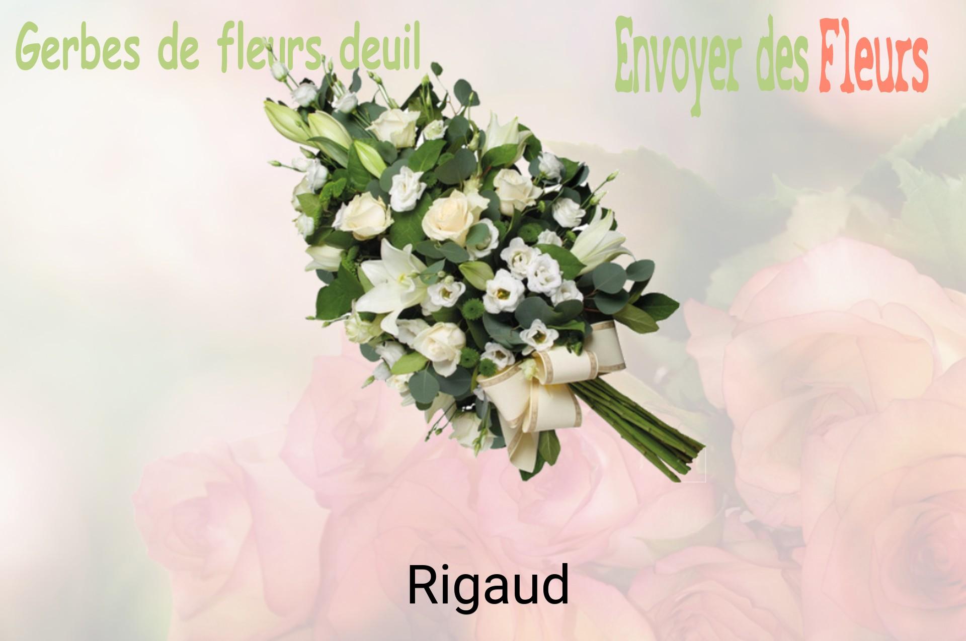 Gerbe de fleurs de deuil livrée à Rigaud